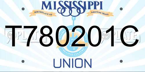 T780201C Mississippi License Plate
