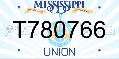 T780766 Mississippi License Plate