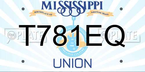 T781EQ Mississippi License Plate