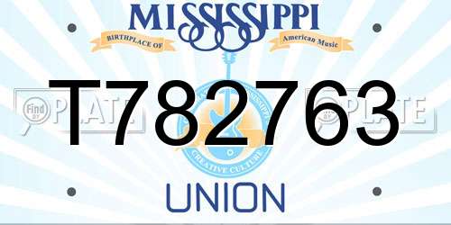 T782763 Mississippi License Plate