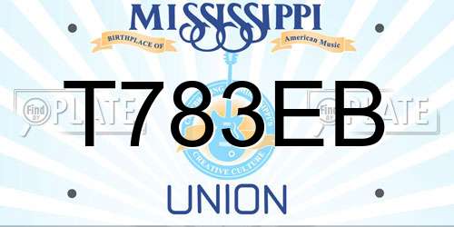 T783EB Mississippi License Plate