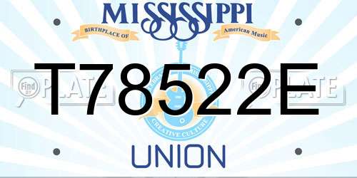 T78522E Mississippi License Plate