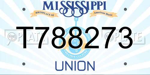 T788273 Mississippi License Plate