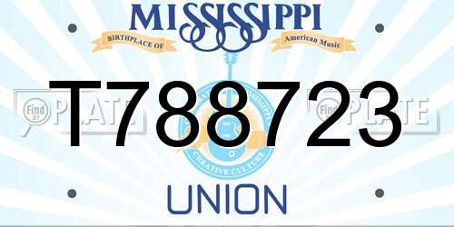 T788723 Mississippi License Plate