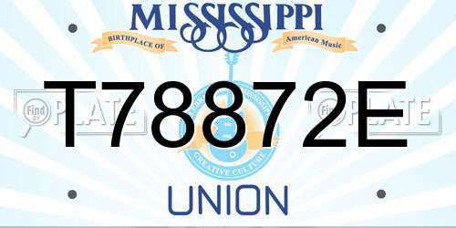 T78872E Mississippi License Plate