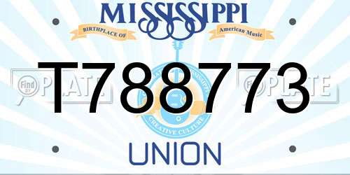 T788773 Mississippi License Plate