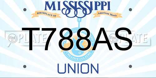 T788AS Mississippi License Plate