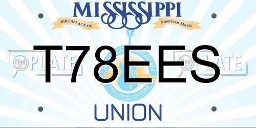 T78EES Mississippi License Plate
