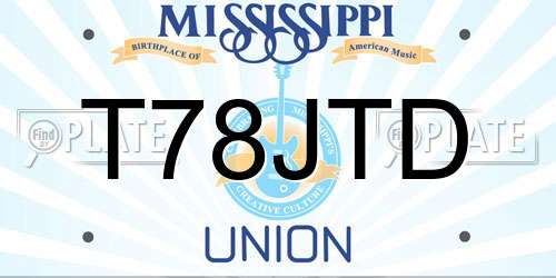 T78JTD Mississippi License Plate