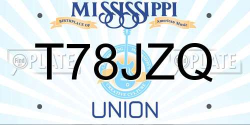 T78JZQ Mississippi License Plate