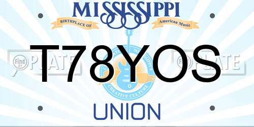 T78YOS Mississippi License Plate