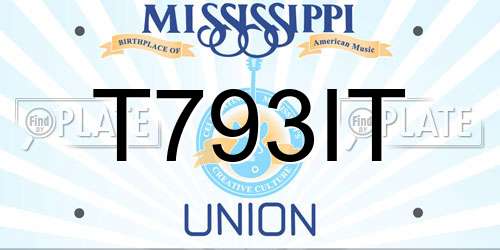T793IT Mississippi License Plate