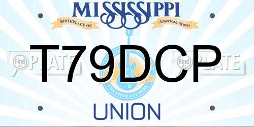 T79DCP Mississippi License Plate