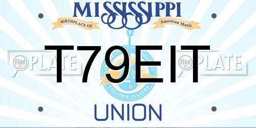 T79EIT Mississippi License Plate