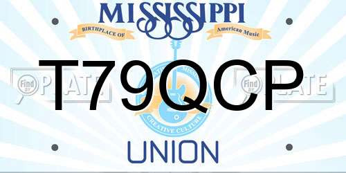 T79QCP Mississippi License Plate