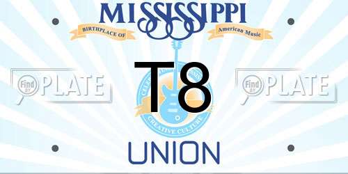 T8 Mississippi License Plate
