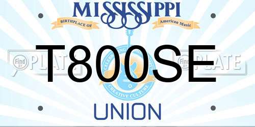 T800SE Mississippi License Plate
