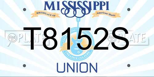 T8152S Mississippi License Plate