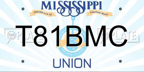 T81BMC Mississippi License Plate