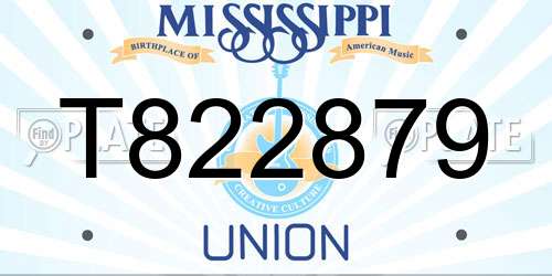 T822879 Mississippi License Plate
