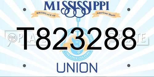 T823288 Mississippi License Plate