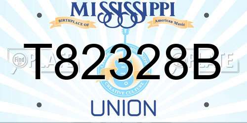 T82328B Mississippi License Plate