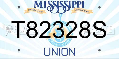 T82328S Mississippi License Plate