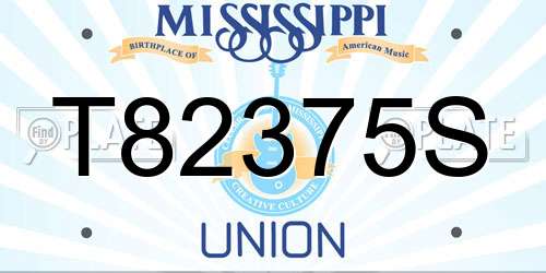 T82375S Mississippi License Plate