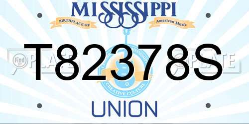 T82378S Mississippi License Plate