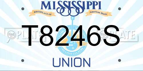 T8246S Mississippi License Plate