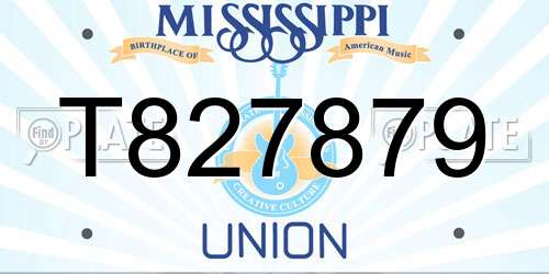 T827879 Mississippi License Plate