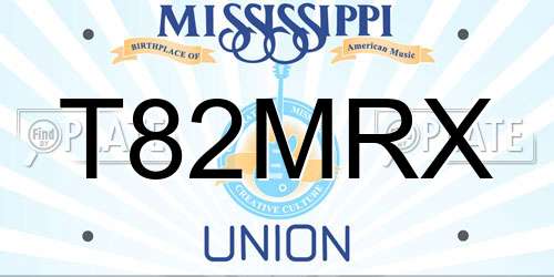 T82MRX Mississippi License Plate