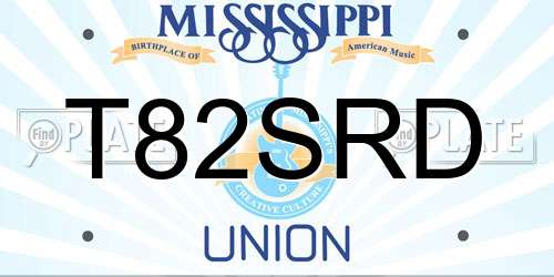 T82SRD Mississippi License Plate