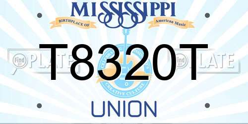 T8320T Mississippi License Plate