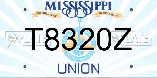 T8320Z Mississippi License Plate