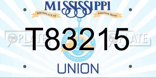 T83215 Mississippi License Plate