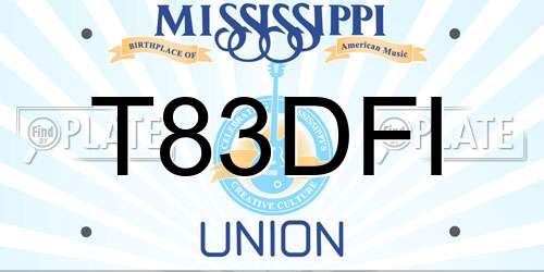 T83DFI Mississippi License Plate