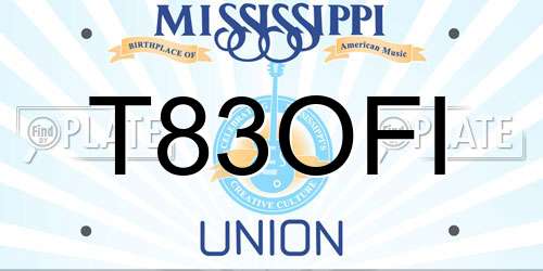 T83OFI Mississippi License Plate