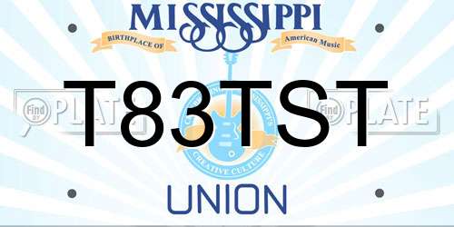 T83TST Mississippi License Plate