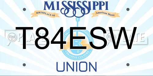 T84ESW Mississippi License Plate