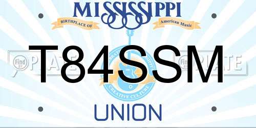 T84SSM Mississippi License Plate