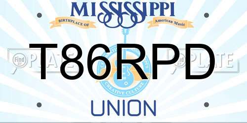 T86RPD Mississippi License Plate