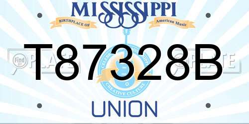 T87328B Mississippi License Plate