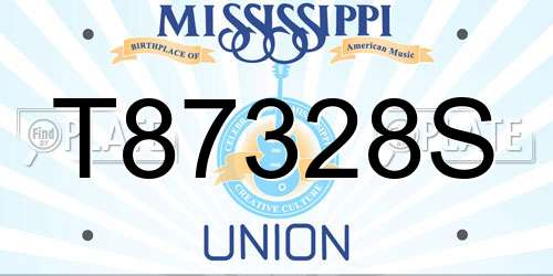 T87328S Mississippi License Plate