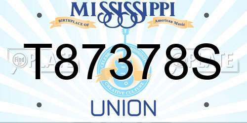 T87378S Mississippi License Plate