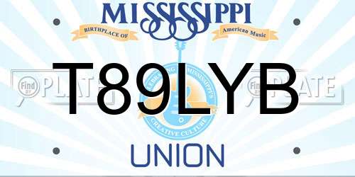 T89LYB Mississippi License Plate