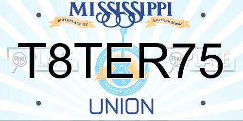T8TER75 Mississippi License Plate