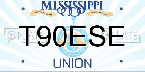 T90ESE Mississippi License Plate