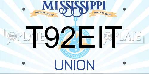 T92EIT Mississippi License Plate