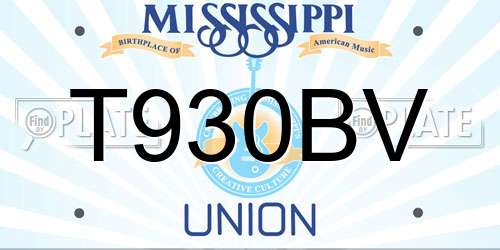 T930BV Mississippi License Plate